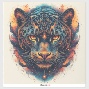 Cosmic Leopard Portrait With Mystical Effect