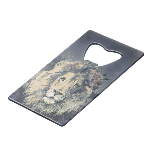 COSMIC LION KING |Custom Credit Card Bottle Opener (Front Angled)