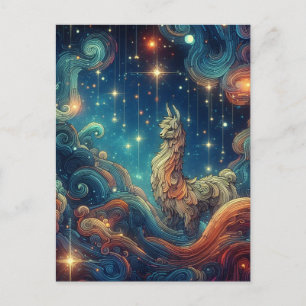 Cosmic Llama in the Sky Postcard