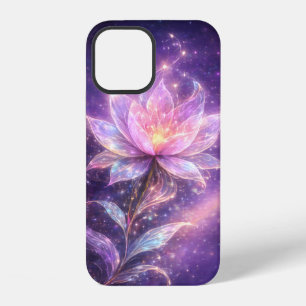 Cosmic Lotus Flower with Galaxy Glow iPhone 12 Case