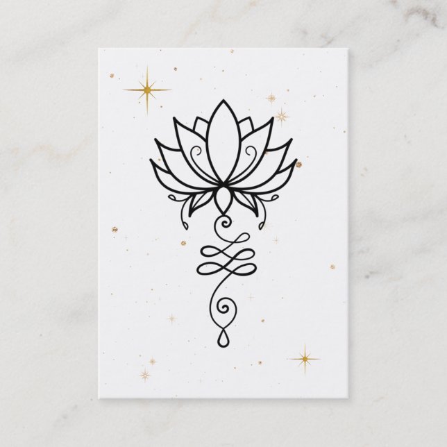 *~* Cosmic Lotus Nirvana Sacred Geometry Business  Card (Front)