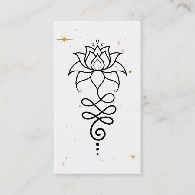 *~* Cosmic Lotus +  Nirvana - Sacred Geometry Business Card (Front)