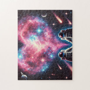 Cosmic Love Astronaut Jigsaw Puzzle