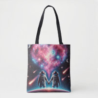 Cosmic Love Astronaut Tote Bag