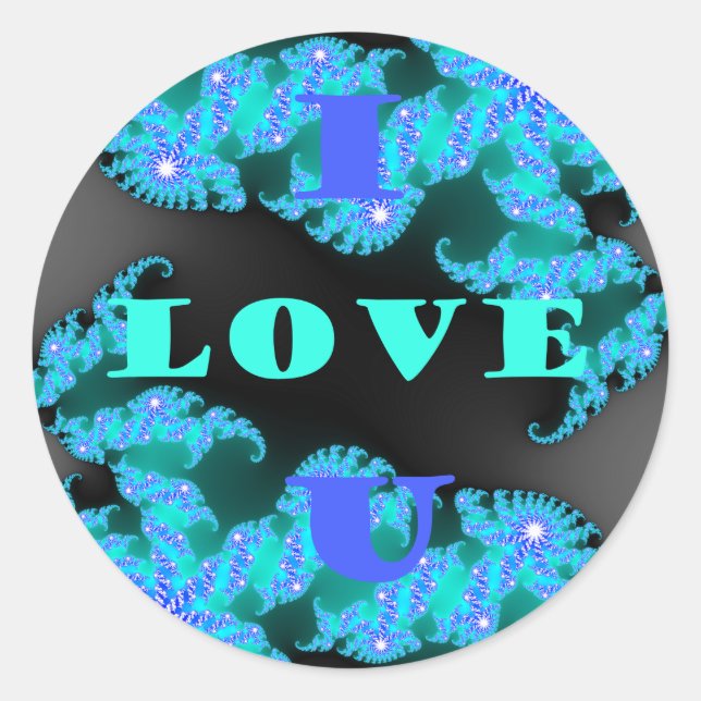 Cosmic Love Elements Art Print Classic Round Sticker (Front)