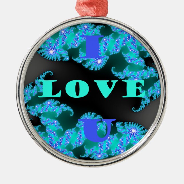 Cosmic Love Elements Art Print Metal Tree Decoration (Front)