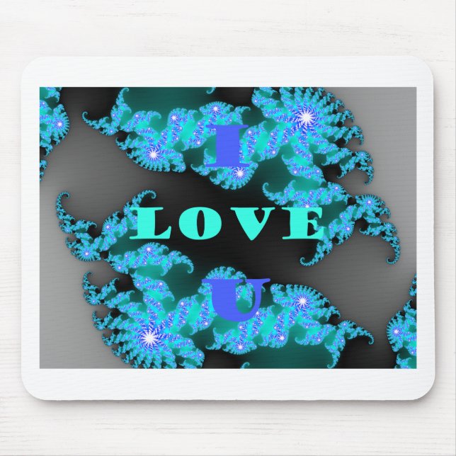 Cosmic Love Elements Art Print Mouse Pad (Front)
