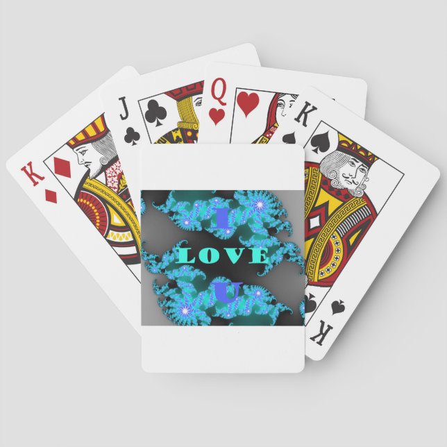 Cosmic Love Elements Art Print Playing Cards (Back)