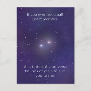 Cosmic Love Two Stars Together in the Universe Postcard