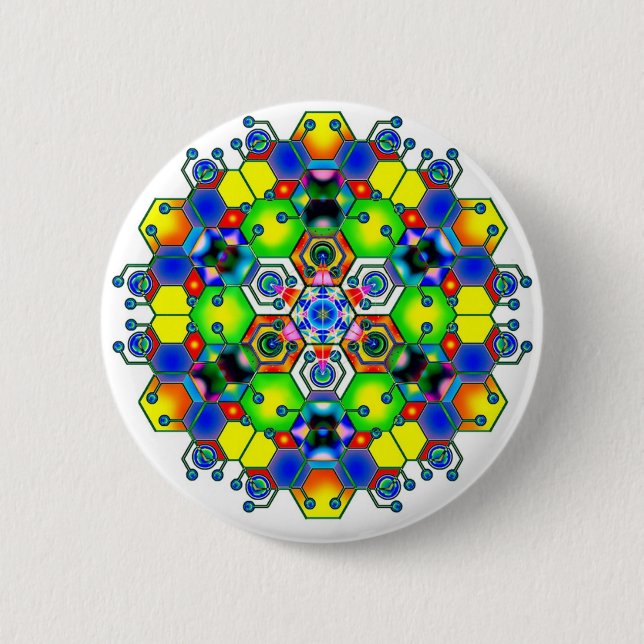 Cosmic Mandala 1 6 Cm Round Badge (Front)