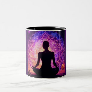 Cosmic Mandala Two-Tone Coffee Mug
