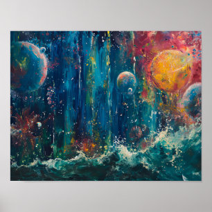 Cosmic Marina: The Celestial Sea's Symphony Poster