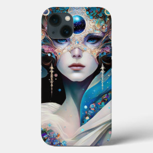 Cosmic Masked Goddess Queen Fantasy Art iPhone 13 Case