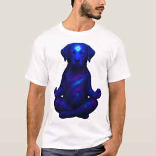 Cosmic Meditating Dog with Glowing Third Eye Hi T-Shirt