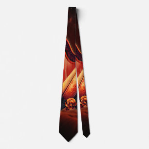 Cosmic melody, the magic of the harp. tie