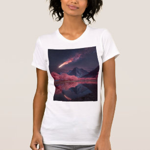 Cosmic Meteor Mountain T-Shirt – Surreal Night Sky