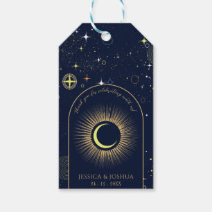 Cosmic Midnight Blue Mystical Star Dust Gift Tags
