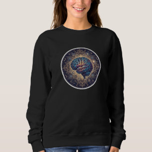 Cosmic Mind Mandala – Abstract Brain Art Sweatshirt
