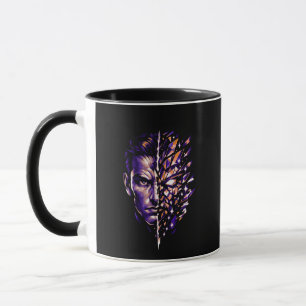 Cosmic Mind Pressure Futuristic Overthinking Art Mug