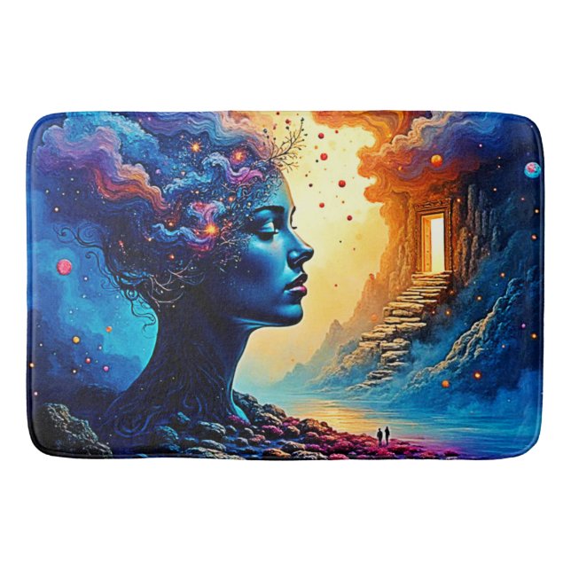 Cosmic Mindscape Art Bath Mat (Front)