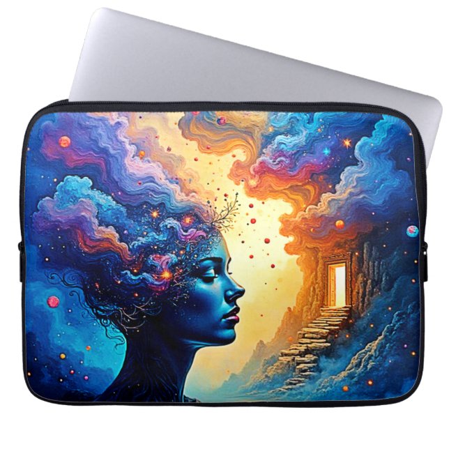 Cosmic Mindscape Art Laptop Sleeve (Front)