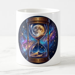 Cosmic Moon Hourglass Coffee Mug