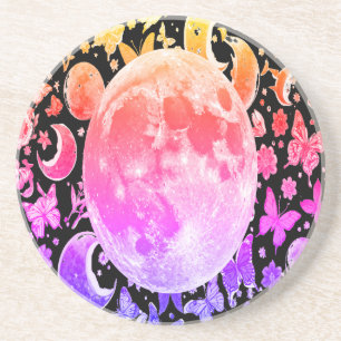 Cosmic Moon Phase Coaster Set