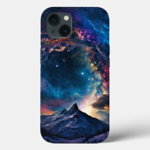 Cosmic Mountain Space Landscape iPhone 13 Case