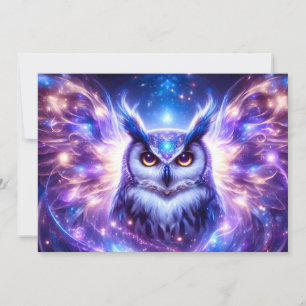 Cosmic Mystical Wisdom Celestial Spiritual Owl Announcement