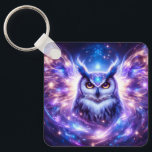 Cosmic Mystical Wisdom Celestial Spiritual Owl  Key Ring<br><div class="desc">Surrounded by swirling galaxies and radiant starlight,  the owl creates the energy of wisdom,  spiritual awareness and cosmic insight.</div>