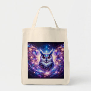 Cosmic Mystical Wisdom Celestial Spiritual Owl  Tote Bag