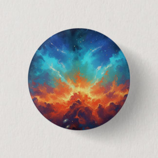 Cosmic Nebula Abstract Galaxy Space Art 3 Cm Round Badge