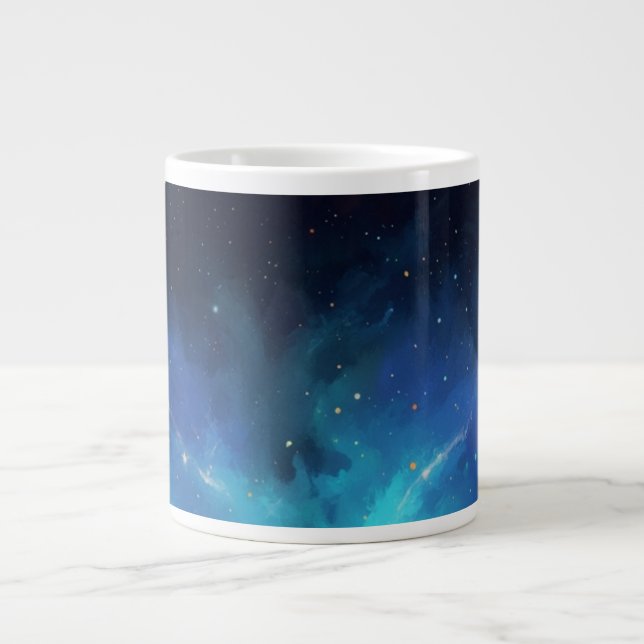 Cosmic Nebula Abstract Galaxy Space Art Large Coffee Mug (Front)