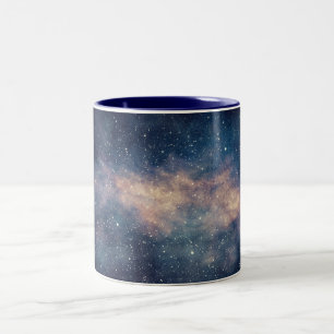Cosmic Nebula Art, Galaxy Colors for Space Lovers Two-Tone Coffee Mug