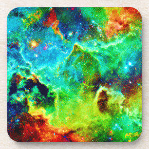 Cosmic Nebula Cloud Art Coaster