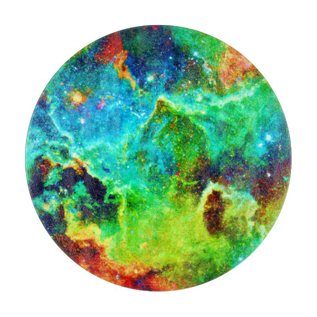 Cosmic Nebula Cloud Art Cutting Board (Front)