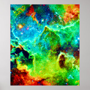 Cosmic Nebula Cloud Art Poster