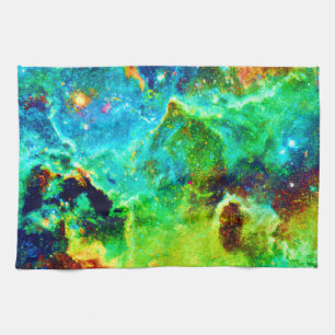 Cosmic Nebula Cloud Art Tea Towel