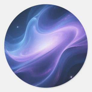 Cosmic Nebula Galaxy Swirl Abstract Classic Round Sticker