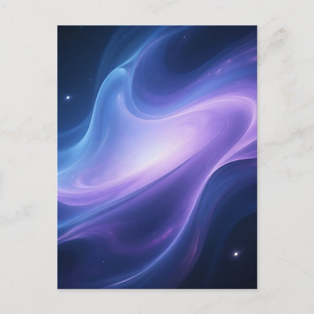 Cosmic Nebula Galaxy Swirl Abstract Postcard (Front)