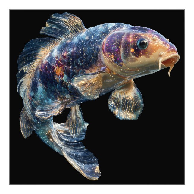 Cosmic Nebula Koi Photo Print (Front)