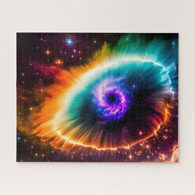 Cosmic Nebula Pink and Purple Pupil in Universe Jigsaw Puzzle (Horizontal)