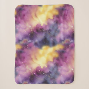 Cosmic Nebula Symphony Sherpa Blanket