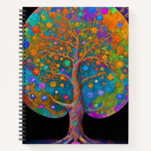 Cosmic New Age Tree of Life Notebook