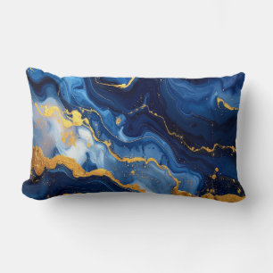 Cosmic Night Marble Abstract Cushion