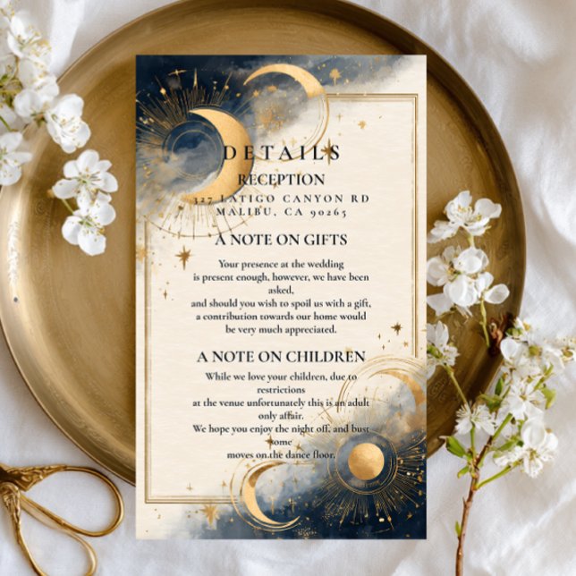 Cosmic Night Wedding Enclosure Card (Creator Uploaded)