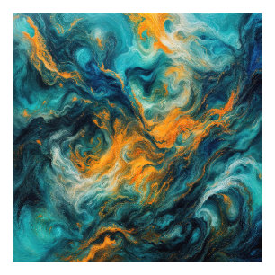 Cosmic Ocean Square – Colourful Abstract Photo Print
