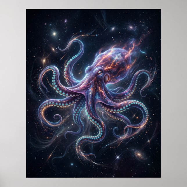 Cosmic Octopus Star Abyss Poster (Front)
