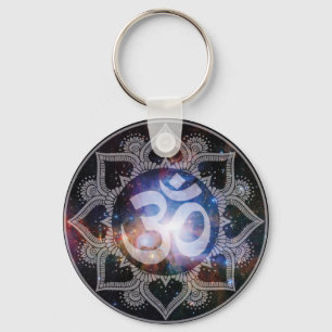 Cosmic Om Mandala Keychain