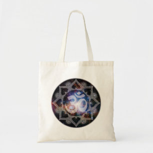 Cosmic Om Mandala Tote Bag